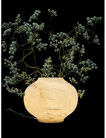 天然白雲石花瓶