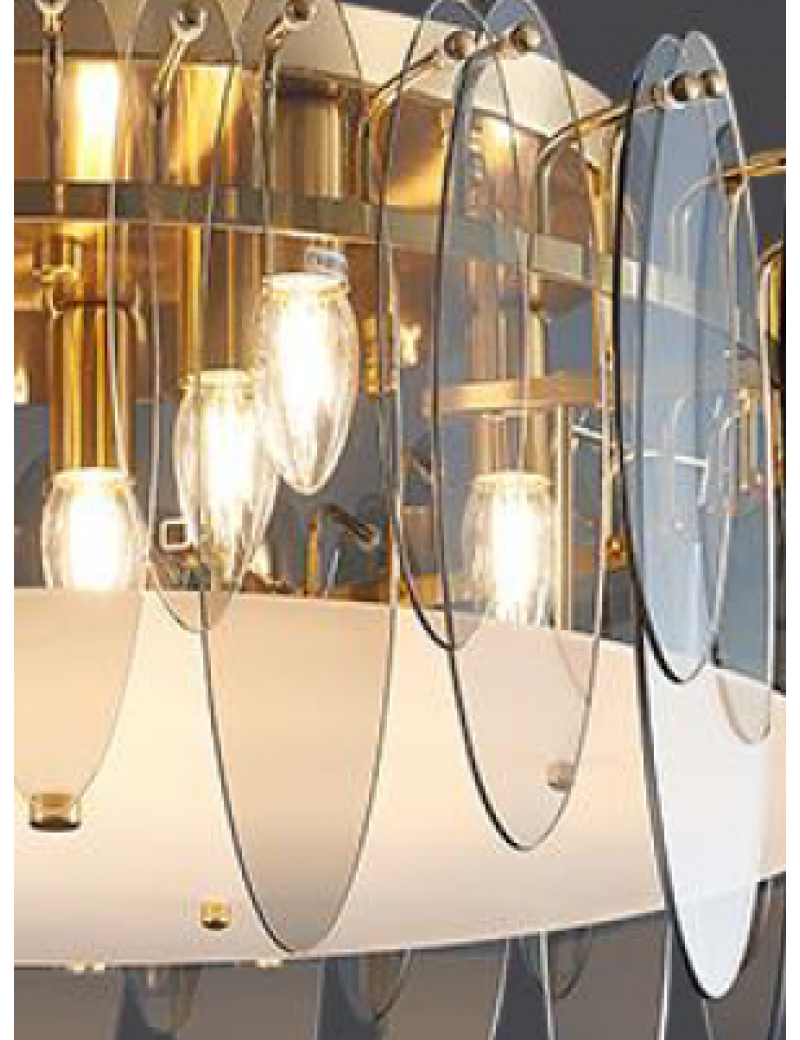 羽毛玻璃吸頂燈(透明)