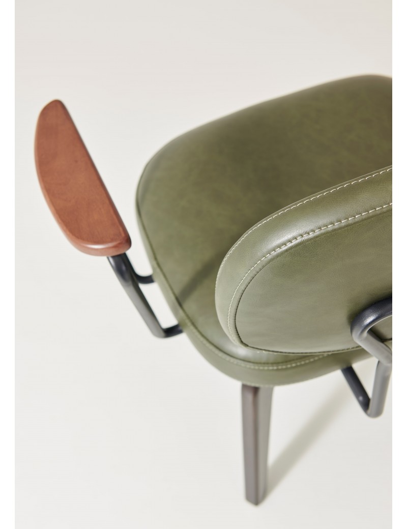 X5117旋轉餐椅墨綠