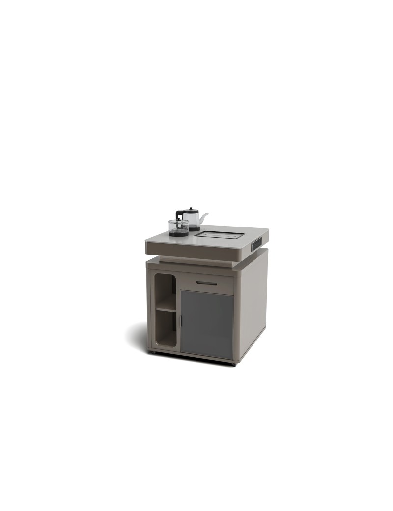 AK3677岩板島台櫃/岩板中島餐桌/岩板功能中島櫃附茶藝爐