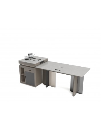 AK3677岩板島台櫃/岩板中島餐桌/岩板功能中島櫃附茶藝爐