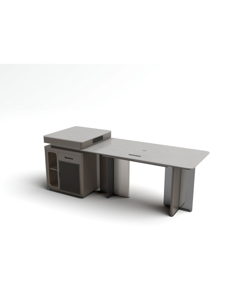 AK3677岩板島台櫃/岩板中島餐桌/岩板功能中島櫃附茶藝爐