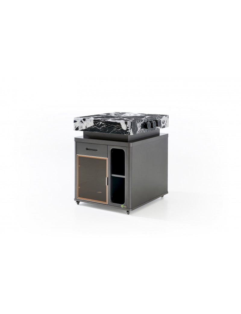 AK5080A/B/C大理石島台櫃/AK6661實木餐桌1.6m