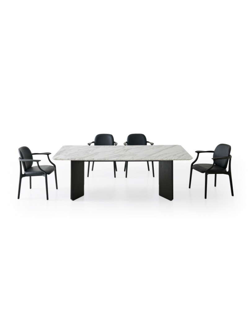 AK5081爵士白奢石餐桌1.6m/1.8m/2.0m/2.2m/2.4m可訂製