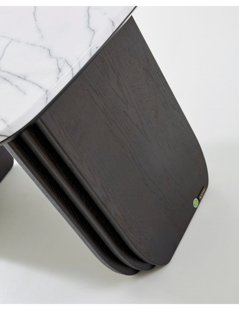 D5023香雪梅大理石餐桌1.6m