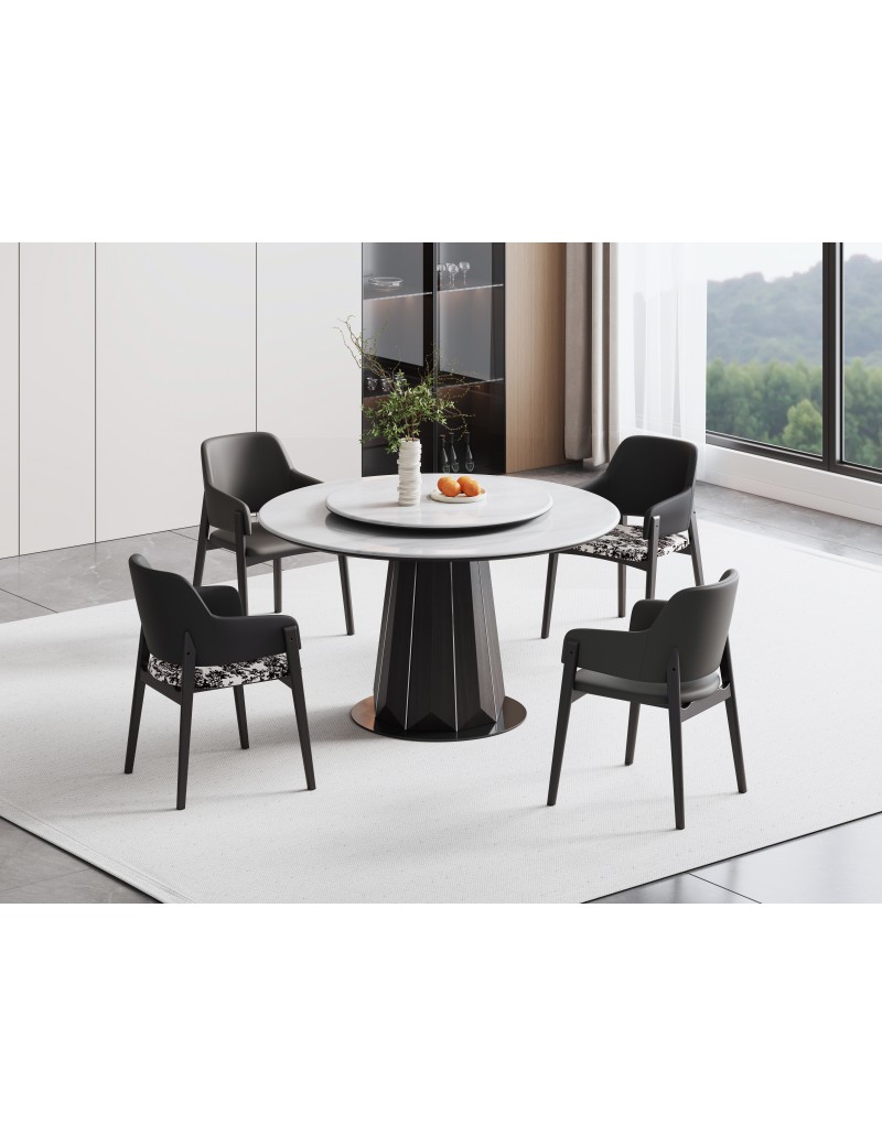 D5028天鵝絨冰彩石餐桌Φ1.35m