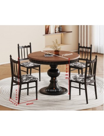 D5037實木圓餐桌1.1m
