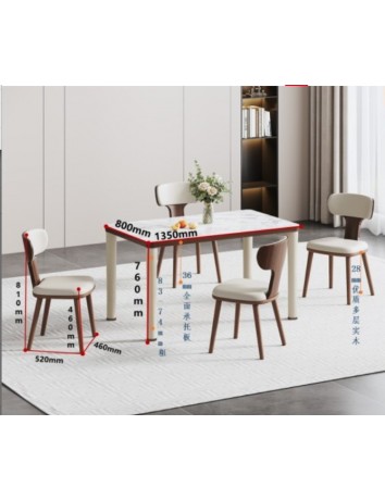 D5062寶格麗灰冰彩石餐桌1.35m
