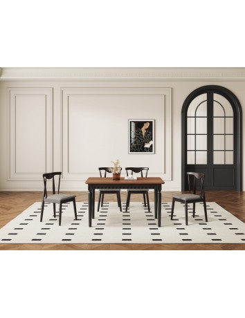 D5606實木餐桌1.3m