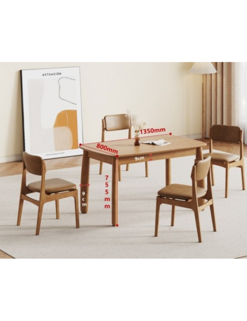 X5032實木餐桌1.35m