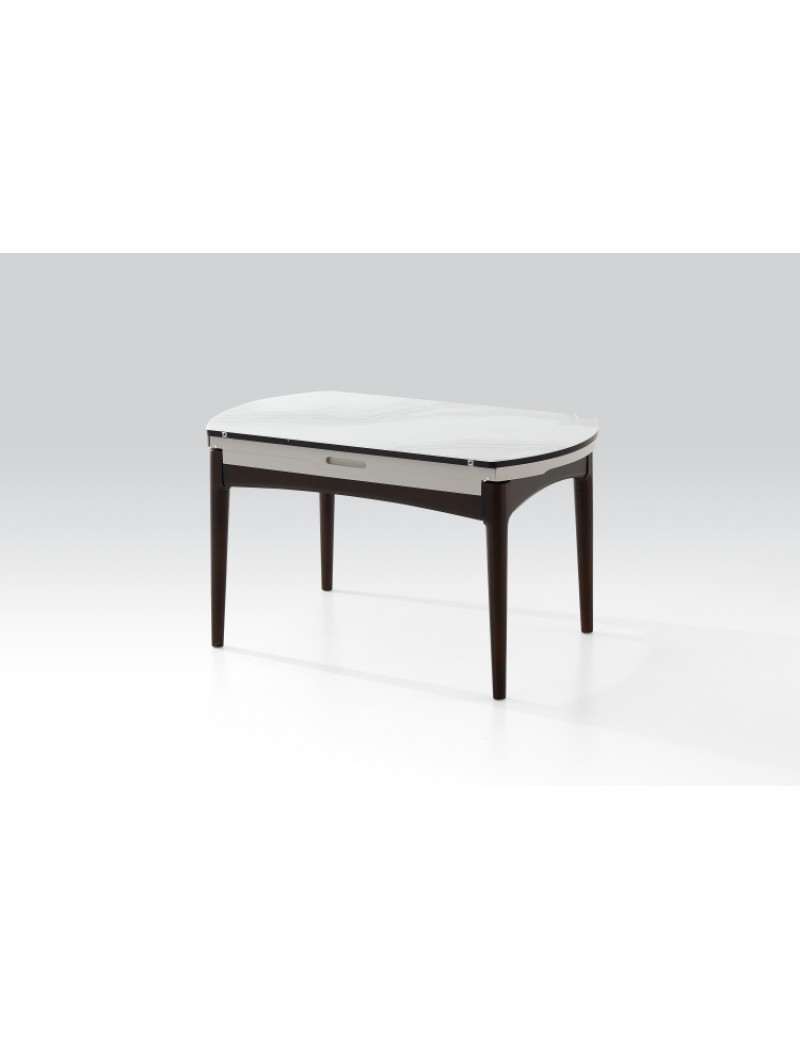 X8822灰高山流水蒙砂玻璃餐桌1.3m