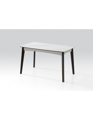 X9911灰高山流水亮光玻璃餐桌1.3m