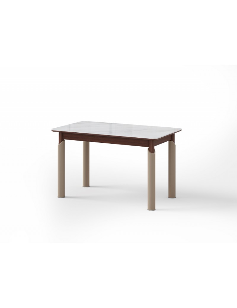 Z5030亮光流雲白冰彩石餐桌1.4m