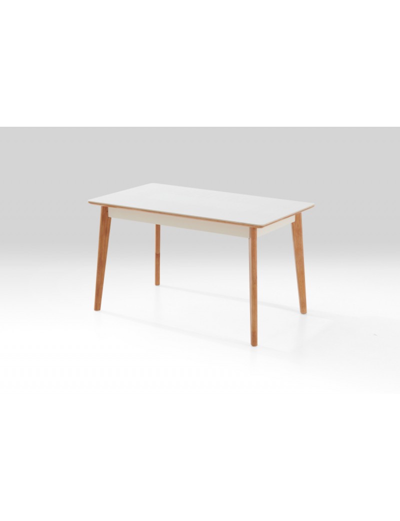 Z5656柔光純白岩板餐桌1.3m