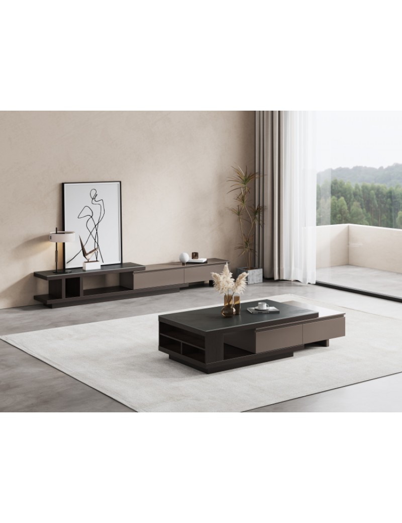  Z5657霧面純黑岩板餐桌1.5m / 茶几 /電視櫃