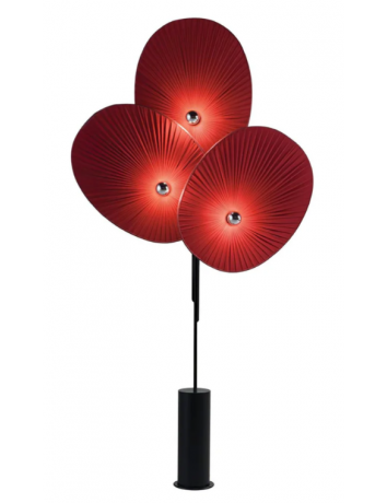 三重花卉落地燈