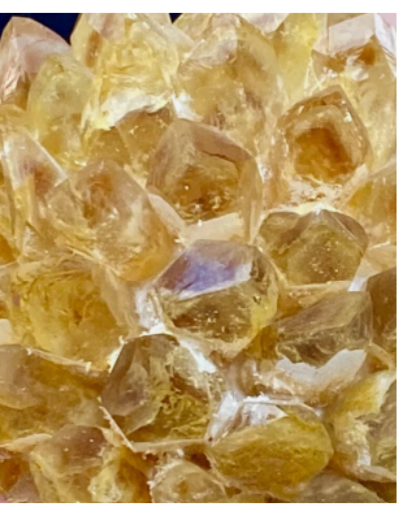 天然黃色石英晶體簇標本水晶花家居裝飾