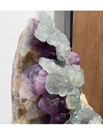 天然三層三色螢石