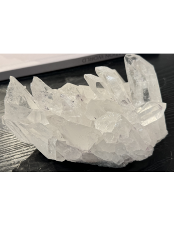 天然 自然白水晶簇 