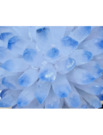 天然原始藍幽靈水晶簇 