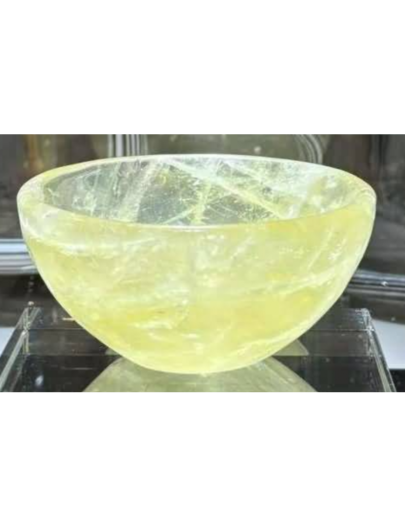 粉-綠-黃-白--天然水晶碗