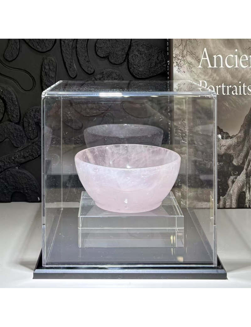 粉-綠-黃-白--天然水晶碗