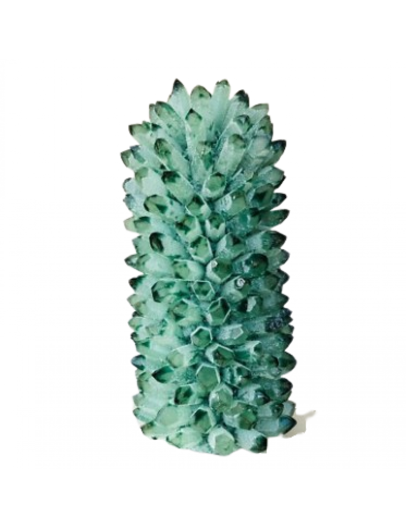 綠色幽靈石英晶體簇礦物標本