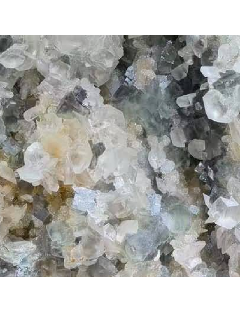 綠螢石白水晶共生石-大