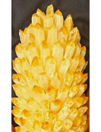 天然黃水晶簇礦物標本石英晶體癒合