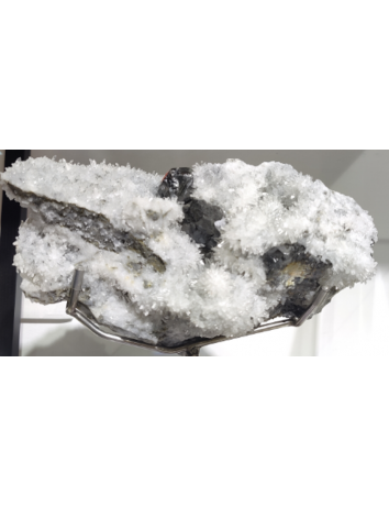 天然閃梓礦白雪花幽靈水晶 