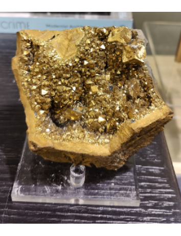 電鍍金原始寶石水晶簇