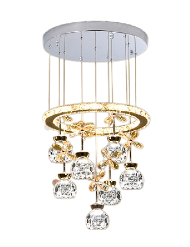 花朵水晶環形吊燈