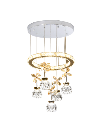 花朵水晶環形吊燈