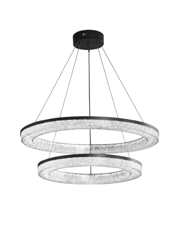 簡約雙環水晶吊燈