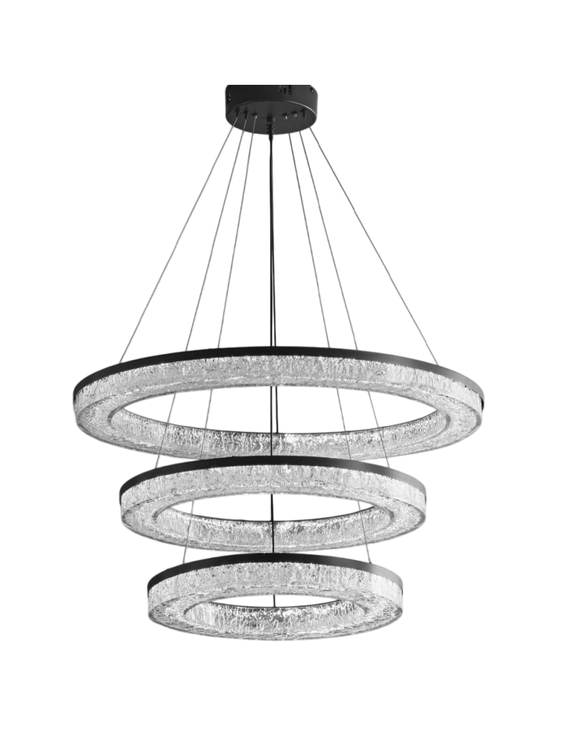 簡約三環水晶吊燈