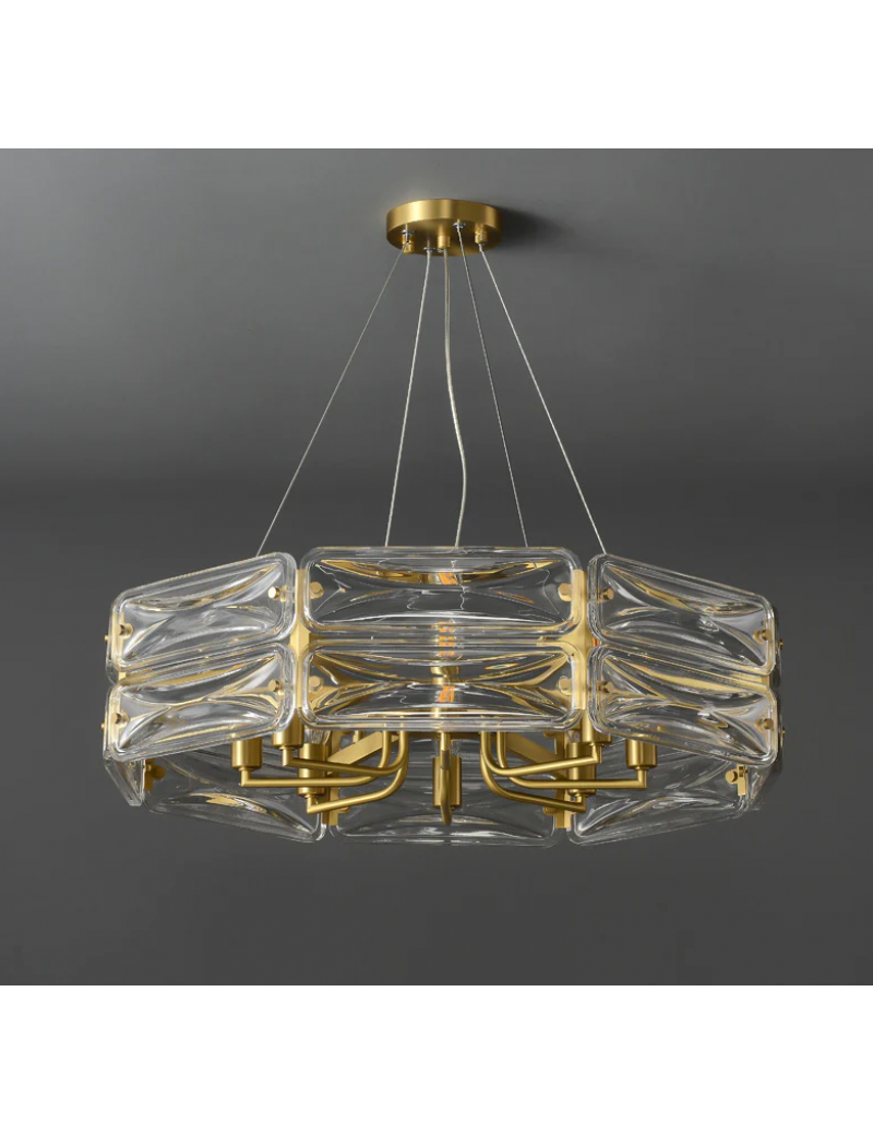 奢華多邊形玻璃吊燈