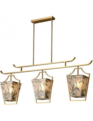 新中式竹葉吊燈(三燈)