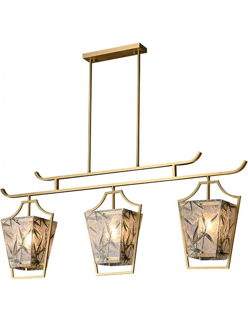 新中式竹葉吊燈(三燈)