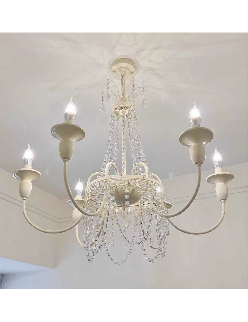 法式奶油風蠟燭吊燈