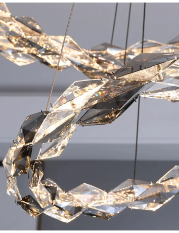 菱格環型水晶吊燈(雙環)