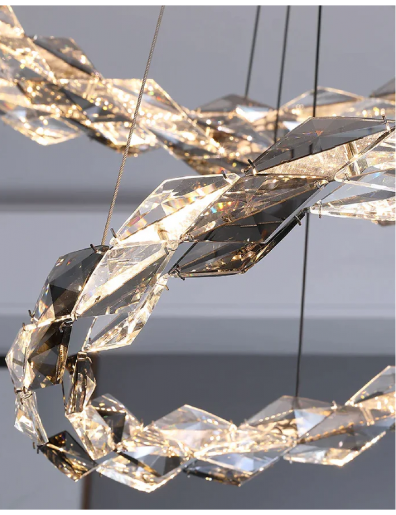 菱格環型水晶吊燈(雙環)