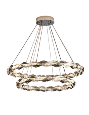 菱格環型水晶吊燈(雙環)