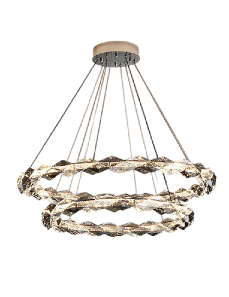 菱格環型水晶吊燈(雙環)