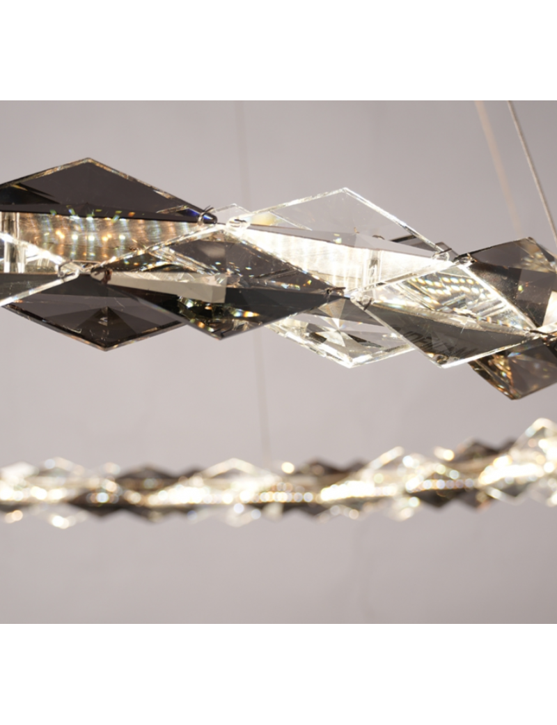 菱格環型水晶吊燈(雙環)