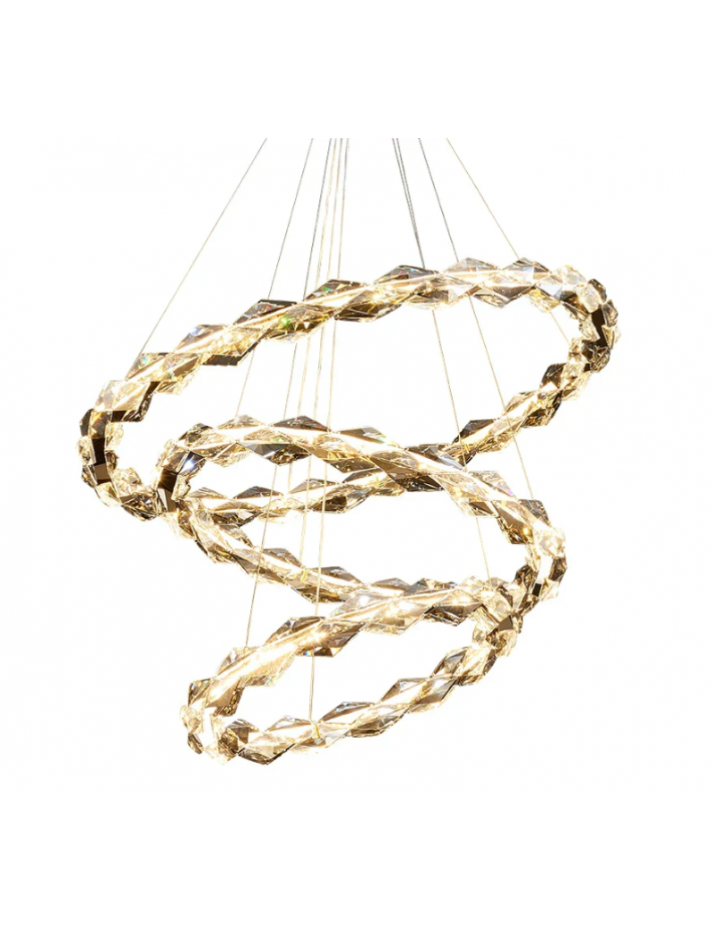 菱格環型水晶吊燈(三環)