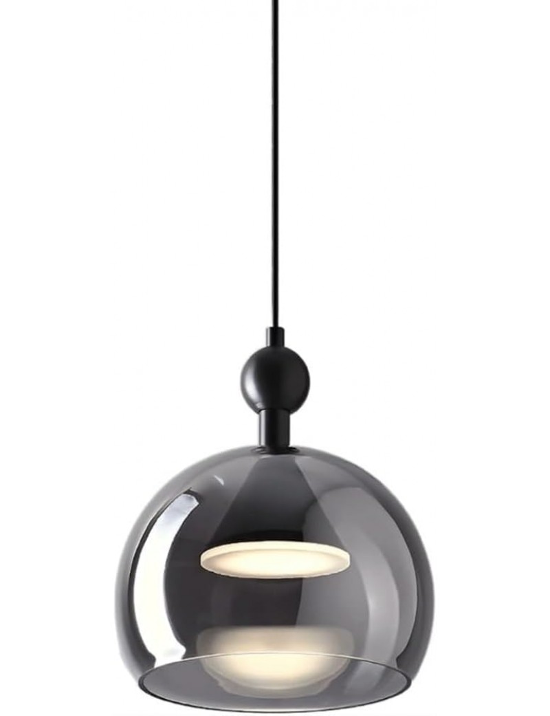 現代煙灰玻璃吊燈(三燈)