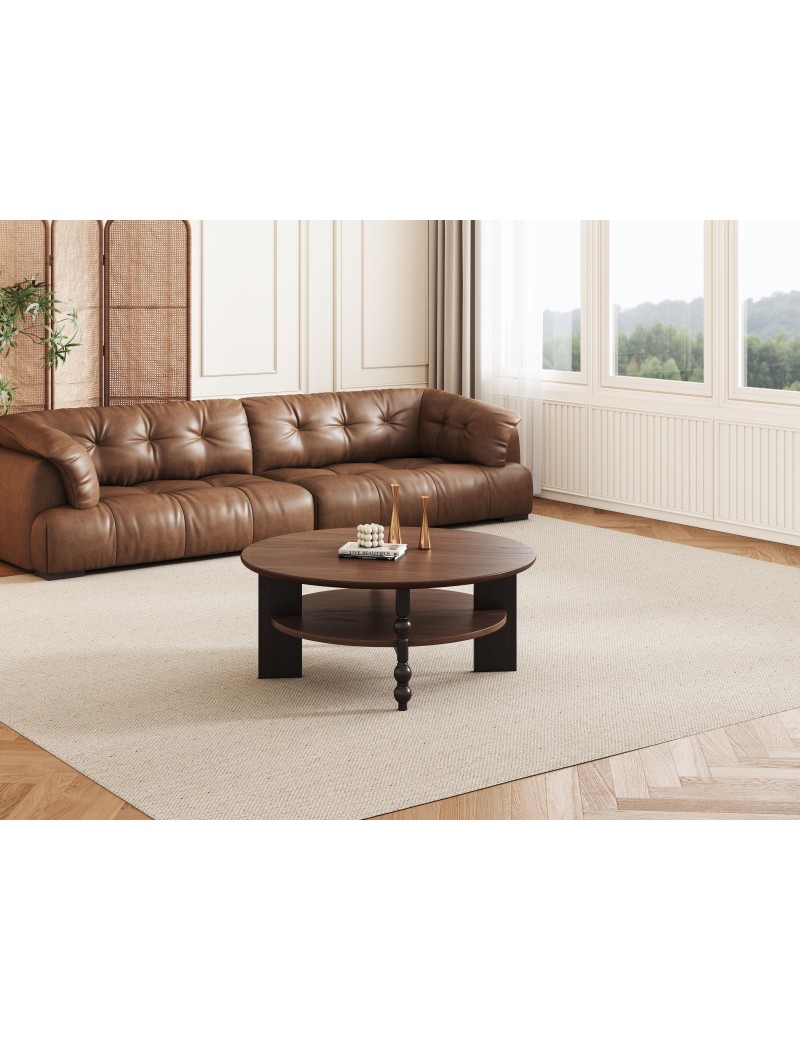 DBB111實木電視櫃2m/實木圓茶几