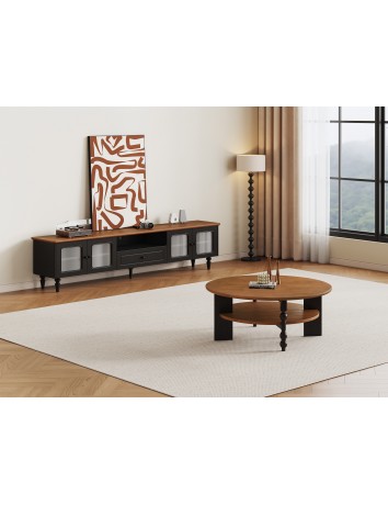 DBB111實木電視櫃2m/實木圓茶几 DBB111實木電視櫃2m/實木圓茶几
