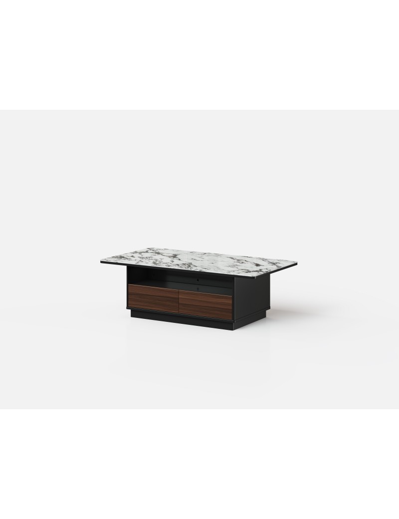 DBB114寶格麗白冰彩石功能電視櫃2.0m可拉長2.4m/茶几               