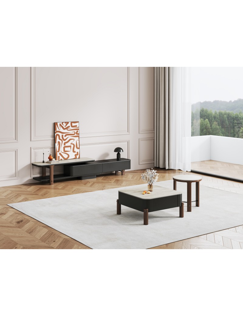 DBB116白洞石功能電視櫃/茶几/邊几